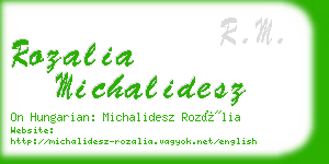 rozalia michalidesz business card